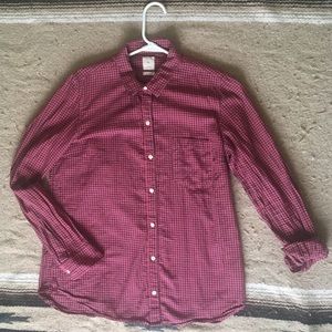 red & blue check button up // GAP